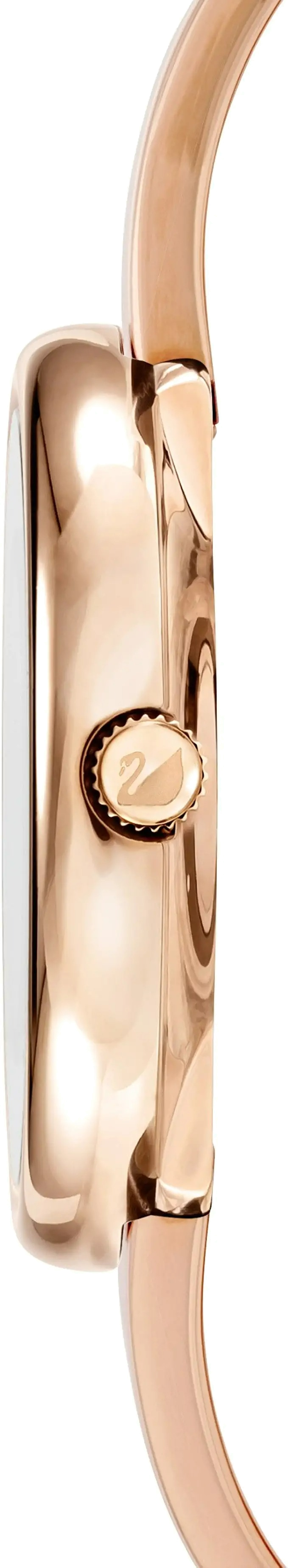 Swarovski Crystalline Pure Black Dial Rose Gold Steel Strap Watch for Women - 5295334