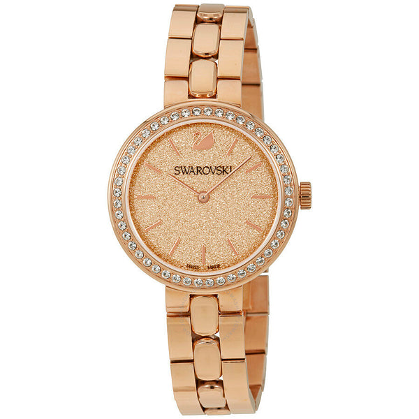 Shop Swarovski Daytime Analog Gold Dial Gold Steel Strap Watch for Women - 5182231 in USA