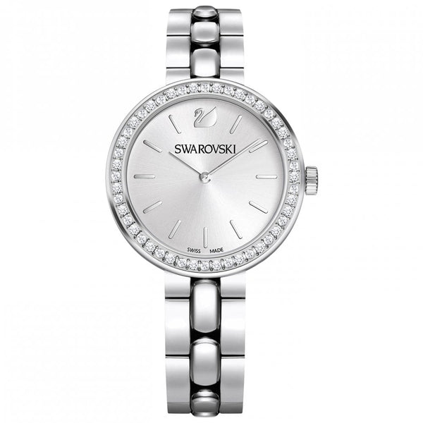 Shop Swarovski Daytime Crystal Silver Dial Silver Steel Strap Watch for Women - 5095600 in USA