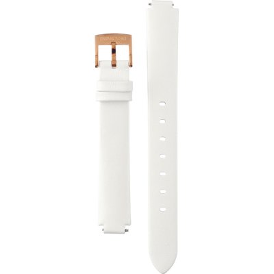 Shop Swarovski Lovely Crystals Mother of Pearl Dial White Leather Strap Watch for Women - 5242904 in USA