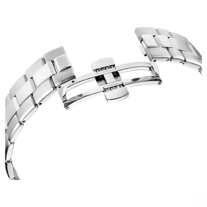 Shop Swarovski Octea Lux Sport Chronograph Blue Dial Silver Steel Strap Watch for Women - 5610481 in USA