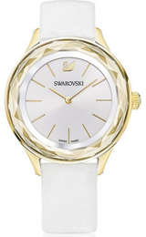 Swarovski Octea Nova Quartz White Dial White Leather Strap Watch for Women - 5295337 Buy Now By Swarovski