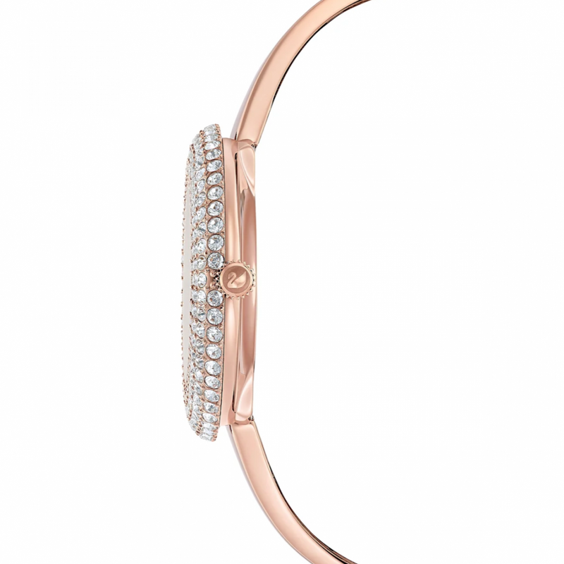 Shop Swarovski Crystal Rose Silver Dial Rose Gold Steel Strap Watch for Women - 5484073 in USA