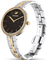 Shop Swarovski Cosmopolitan Black Dial Two Tone Steel Strap Watch for Women - 5644072 in USA