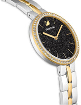 Shop Swarovski Cosmopolitan Black Dial Two Tone Steel Strap Watch for Women - 5644072 in USA