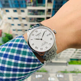 Tissot Le Locle Powermatic 80 Silver Dal Silver Steel Strap Watch For Men - T006.407.11.033.00