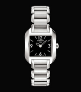 Tissot T Wave Black Dial Silver Steel Strap Watch for Women - T02.1.285.52 Buy Now By Tissot