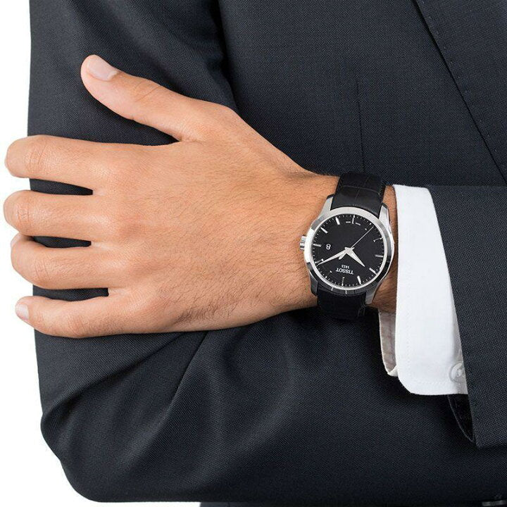 Tissot T Trend Couturier Black Dial Black Leather Strap Watch For Women - T035.210.16.051.00 Buy Now By Tissot
