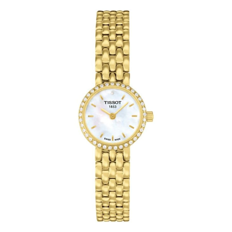 Tissot T-Lady Lovely Mother of Pearl Dial Gold Steel Strap Watch For Women - T058.009.63.116.00 Buy Now By Tissot
