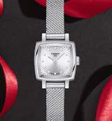 Shop Tissot Lovely Square Silver Dial Silver Mesh Bracelet Watch For Women - T058.109.11.036.00 in USA