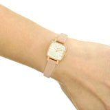 Shop Tissot T Lady Lovely Square White Dial Pink Leather Strap Watch For Women - T058.109.36.031.00 in USA