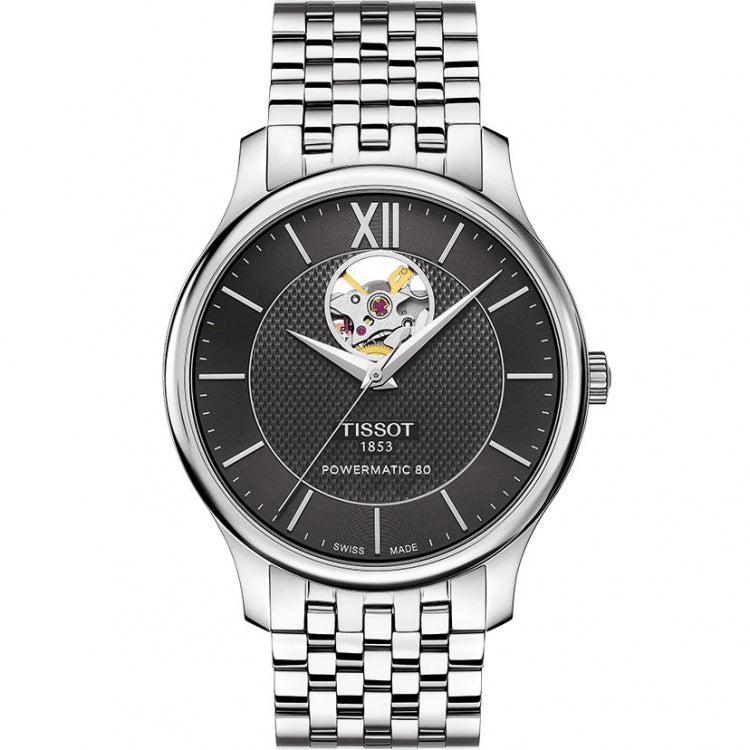Tissot Tradition Automatic Open Heart Automatic Watch For Men - T063.907.11.058.00 Buy Now By Tissot