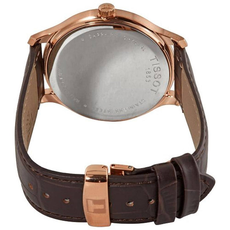 Tissot T Classic Tradition Blue Dial Brown Leather Strap Watch For Men - T063.610.36.047.00 Buy Now By Tissot