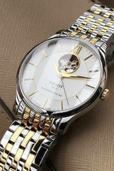 Tissot Tradition Powermatic 80 Open Heart Silver Dial Two Tone Steel Strap Watch For Men - T063.907.22.038.00 Buy Now By Tissot