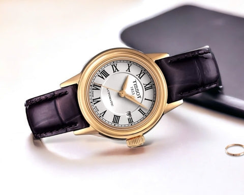 Tissot T Classic Carson White Dial Brown Leather Strap Watch For Women - T085.207.36.013.00 Buy Now By Tissot