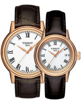 Shop Tissot T Classic Carson White Dial Brown Leather Strap Watch For Men - T085.410.36.013.00 in USA