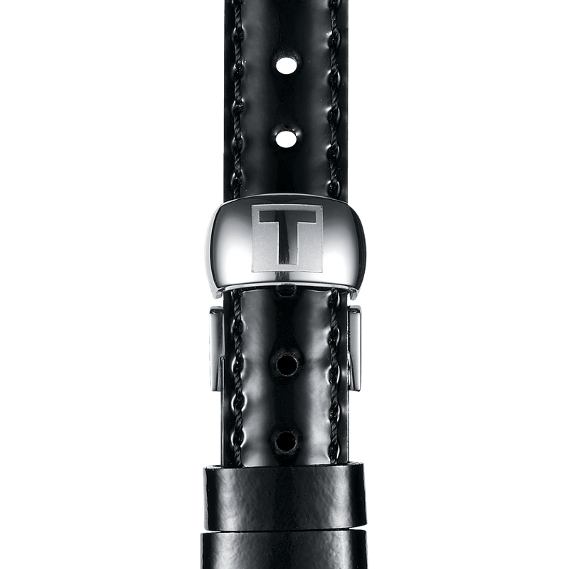 Tissot T Lady Flamingo Black Dial Black Leather Strap Watch For Women - T094.210.16.051.00 Buy Now By Tissot