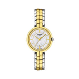 Tissot Flamingo Mother of Pearl White Dial Two Tone Steel Strap Watch For Women - T094.210.22.111.01