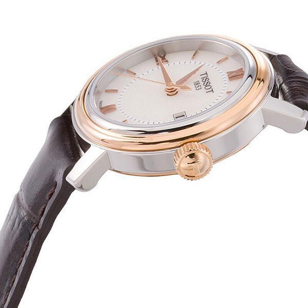 Tissot Bridgeport Lady White Dial Brown Leather Strap Watch For Women - T097.010.26.118.00 Buy Now By Tissot