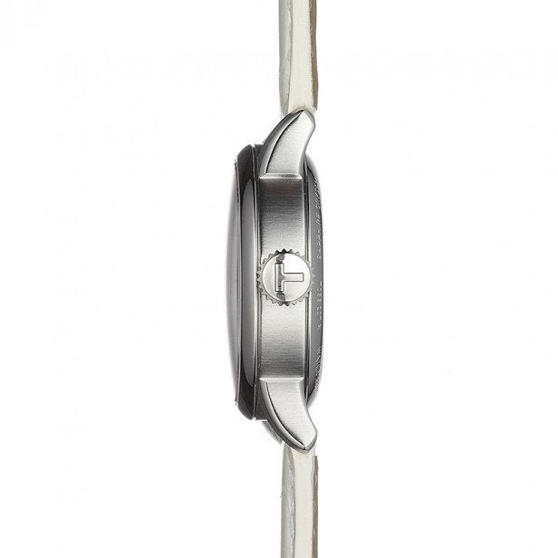 Tissot Chemin Des Tourelles Powermatic 80 Lady White Dial White Leather Strap Watch For Women - T099.207.16.116.00 Buy Now By Tissot