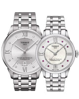 Tissot Chemin Des Tourelles Powermatic 80 Rubies Mother of Pearl Dial Silver Steel Strap Watch For Women - T099.207.11.113.00 Buy Now By Tissot