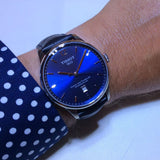 Tissot Chemin Des Tourelles Powermatic 80 Blue Dial Blue Leather Strap Watch for Men - T099.407.16.047.00 Buy Now By Tissot