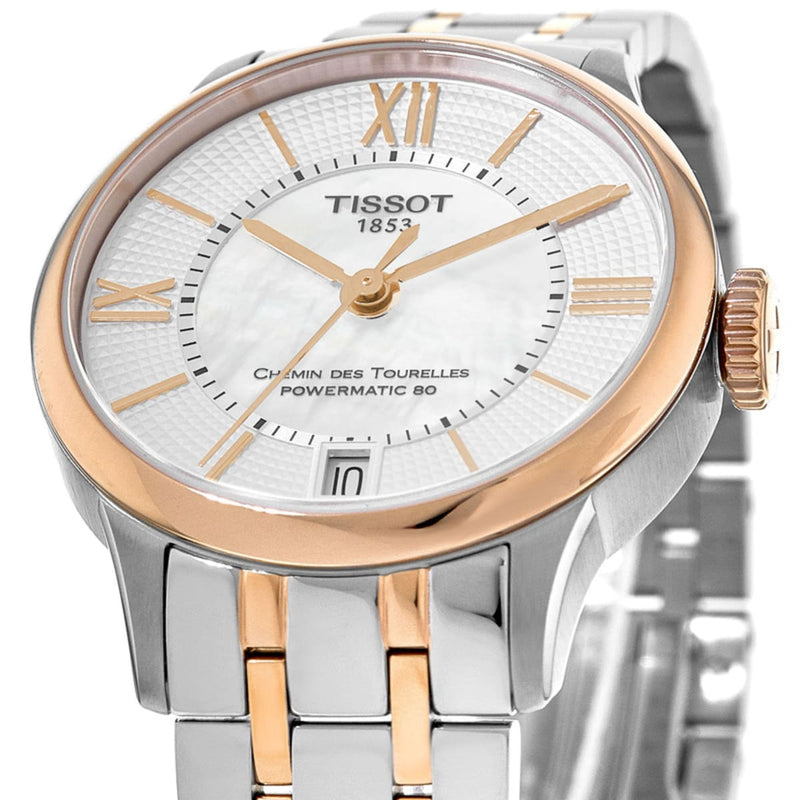 Tissot Chemin Des Tourelles Powermatic 80 Lady Silver Dial Two Tone Steel Strap Watch For Women - T099.207.22.118.02 Buy Now By Tissot