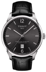 Tissot Chemin Des Tourelles Powermatic 80 Black Dial Black Leather Strap Watch For Men - T099.407.16.447.00 Buy Now By Tissot
