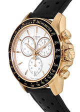 Tissot V8 Quartz Chronograph White Dial Black Rubber Strap Watch For Men - T106.417.36.031.00 Buy Now By Tissot