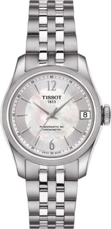 Tissot Ballade Powermatic 80 Automatic Mother of Pearl Dial Silver Steel Strap Watch For Women - T108.208.11.117.00