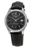 Tissot Ballade Powermatic 80 Cosc Black Dial Black Leather Strap Watch For Men - T108.408.16.057.00