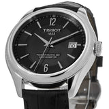 Tissot Ballade Powermatic 80 Cosc Black Dial Black Leather Strap Watch For Men - T108.408.16.057.00