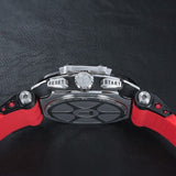 Tissot T Race Chronograph Black Dial Red Silicone Strap Watch For Men - T115.417.27.051.00