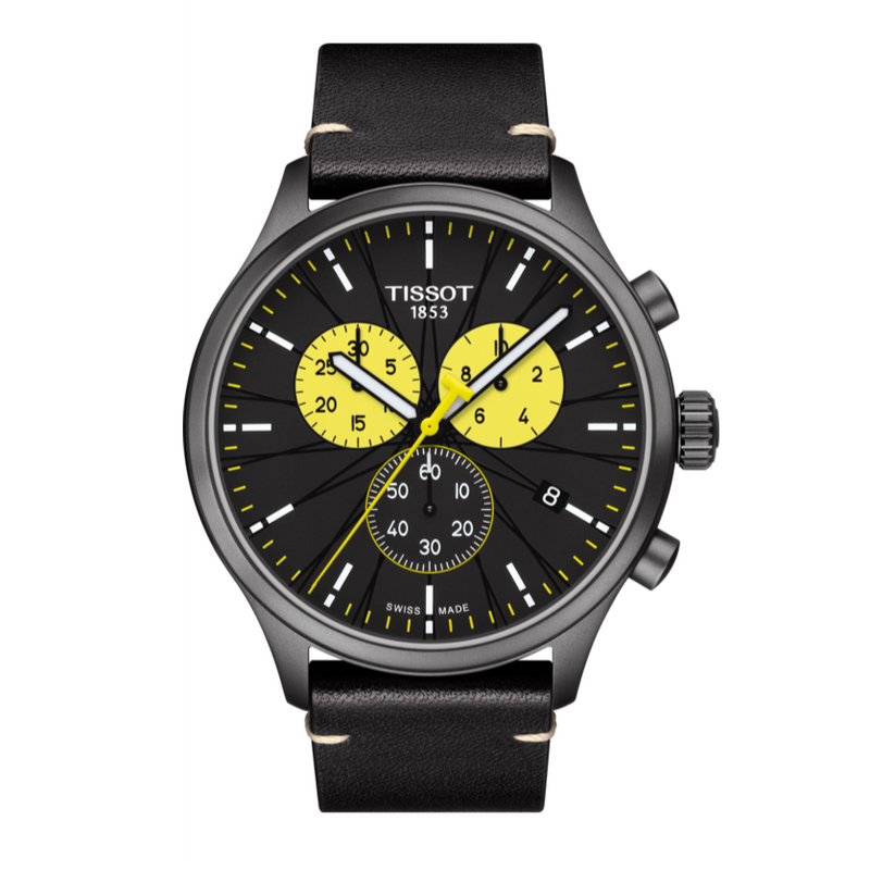 Tissot Chrono XL Tour De France Special Edition Black Dial Black Leather Strap Watch for Men - T116.617.36.051.11 Buy Now By Tissot