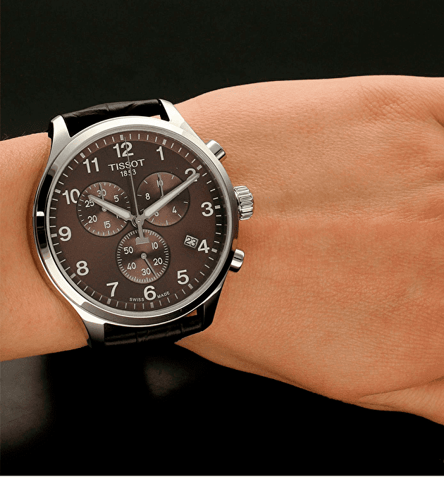 Tissot T Sport Chrono XL Classic Brown Dial Brown Leather Strap Watch For Men - T116.617.16.297.00 Buy Now By Tissot