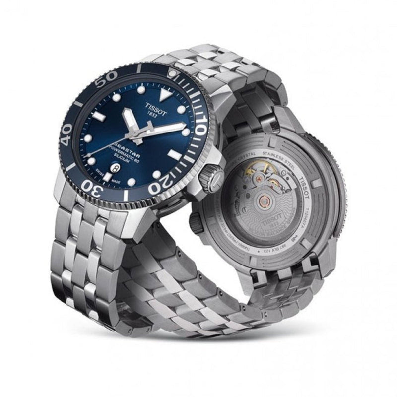 Tissot Seastar 1000 Powermatic 80 Blue Dial Silver Steel Strap Watch For Men - T120.407.11.041.00 Buy Now By Tissot