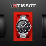 Tissot Seastar 1000 Chronograph Black Dial Silver Steel Strap Watch For Men - T120.417.11.051.00