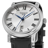 Tissot Carson Premium Lady Silver Dial Black Leather Strap Watch For Women - T122.210.16.033.00 Buy Now By Tissot