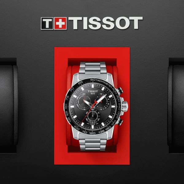 Tissot Supersport Chrono Black Dial Silver Steel Strap Watch For Men - T125.617.11.051.00 Buy Now By Tissot