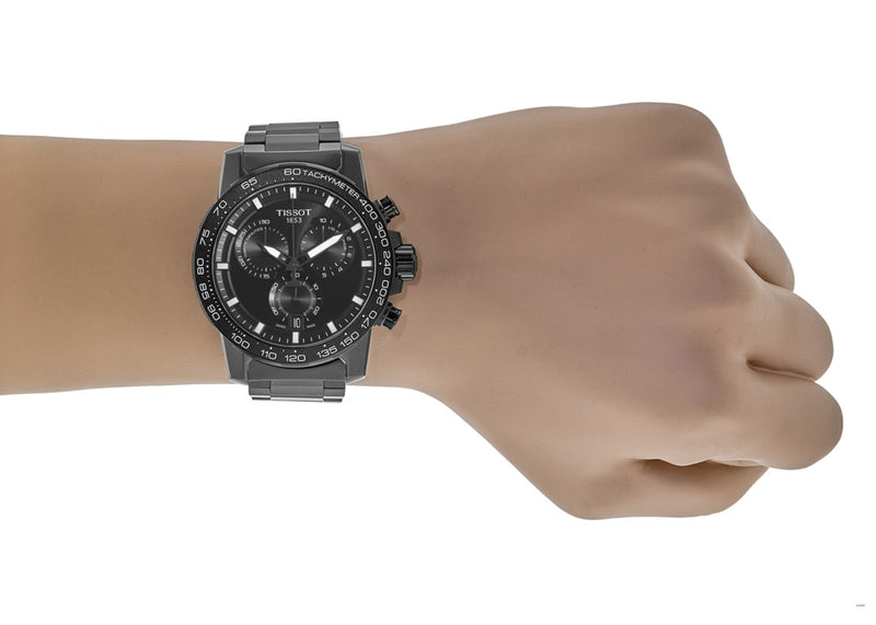 Tissot Supersport Chrono Black Dial Black Steel Strap Watch For Men - T125.617.33.051.00 Buy Now By Tissot