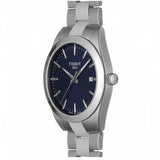 Tissot Gentleman Blue Dial Silver Steel Strap Watch For Men - T127.410.11.041.00
