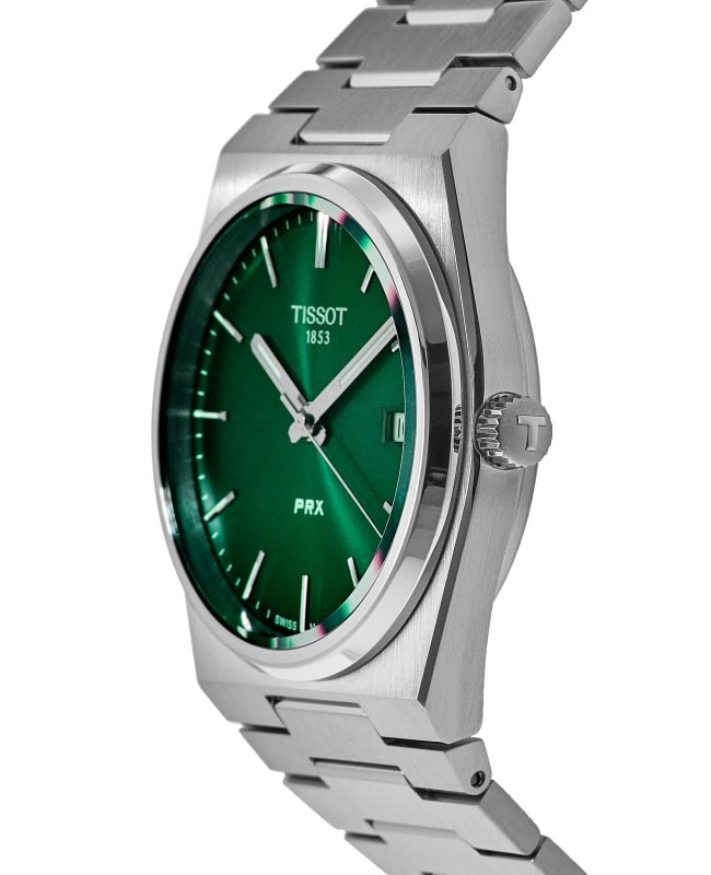 Tissot PRX Green Dial Silver Steel Strap Watch For Men - T137.410.11.091.00 Buy Now By Tissot