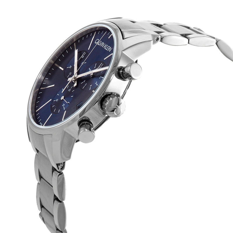Shop Calvin Klein City Chronograph Blue Dial Silver Steel Strap Watch for Men - K2G2714N in USA