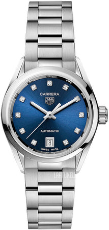 Tag Heuer Carrera Diamonds Blue Dial Silver Steel Strap Watch for Women - WBN2413.BA0621 Buy Now By Tag Heuer