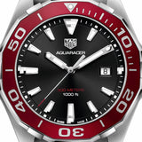 Tag Heuer Aquaracer Black Dial Silver Steel Strap Watch for Men - WAY101B.BA0746 Buy Now By Tag Heuer