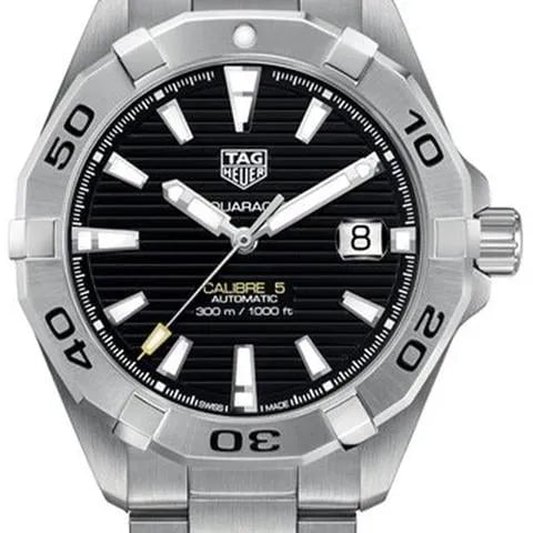Shop Tag Heuer Aquaracer Automatic Caliber 5 Black Dial Silver Steel Strap Watch for Men - WBD2110.BA0928 in USA