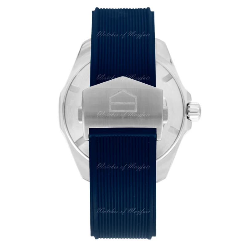 Tag Heuer Aquaracer Calibre 5 Automatic Blue Dial Blue Rubber Strap Watch for Men - WAY201B.FT6150 Buy Now By Tag Heuer
