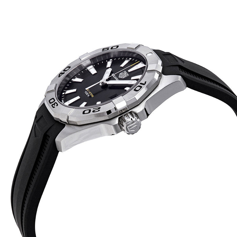 Tag Heuer Aquaracer Quartz Black Dial Black Rubber Strap Watch for Men - WBD1110.FT8021 Buy Now By Tag Heuer