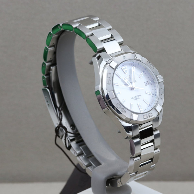 Shop Tag Heuer Aquaracer Mother of Pearl Dial Silver Steel Strap Watch for Women - WBD131A.BA0748 in USA