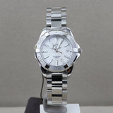 Shop Tag Heuer Aquaracer Mother of Pearl Dial Silver Steel Strap Watch for Women - WBD131A.BA0748 in USA